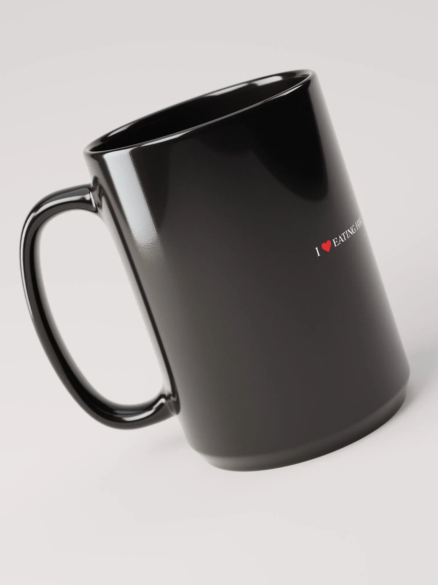 'I <3 eating hikers in the woods' Black Mug product image (2)
