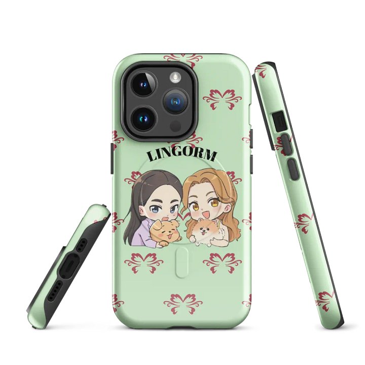LingOrm Collection Apple Phone Case (Green Color with Butterflies Design) product image (2)
