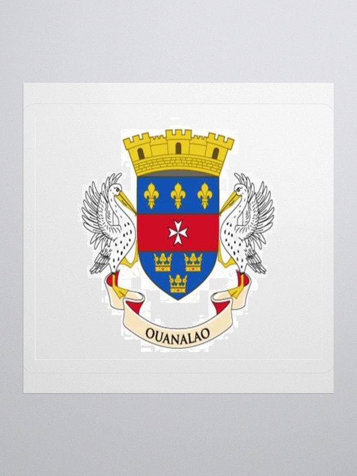 Saint Barthélemy Coat of Arms Sticker - Premium Vinyl for Indoor Use - Multiple Sizes Available product image (3)
