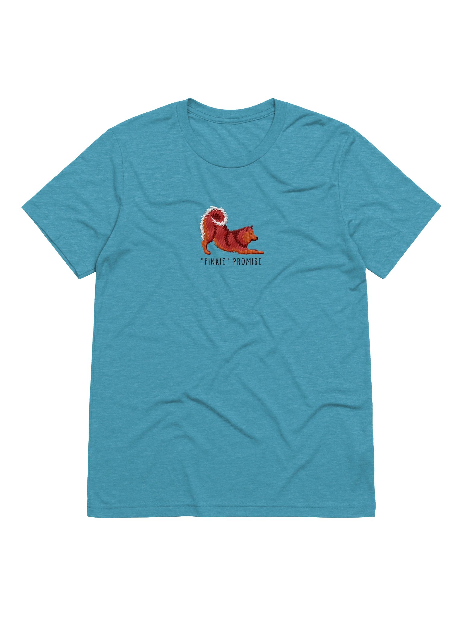 Finkie Promise T-Shirt(Embroidered) of a Finnish Spitz(Red) product image (13)
