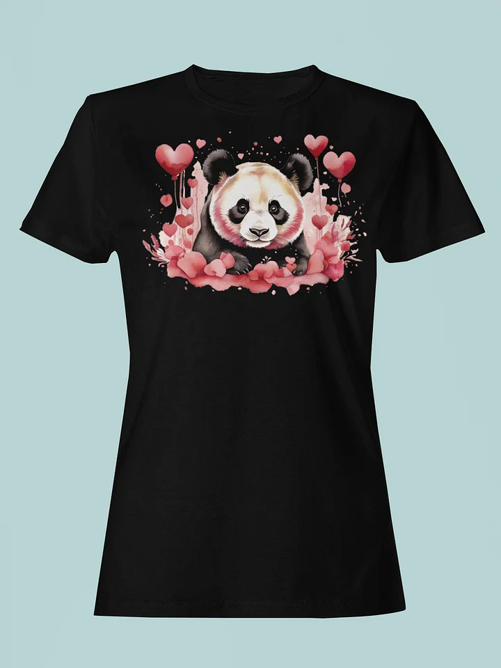 Panda Perfection: Playful Women's Fitted Tee product image (1)