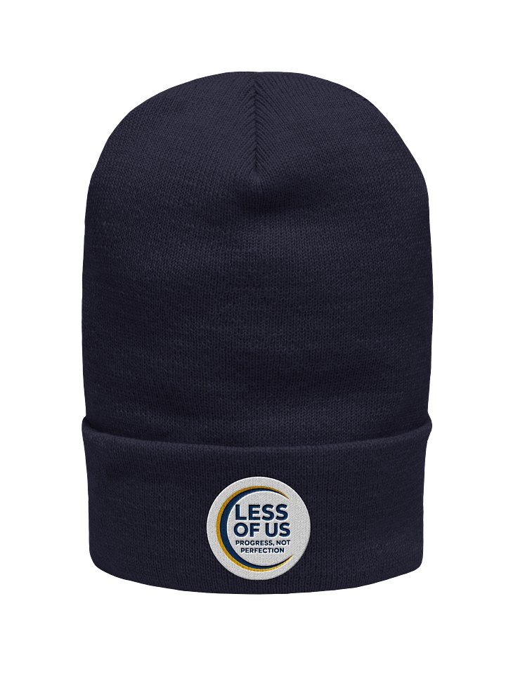 LESS OF US 'Progress, Not Perfection' Cuffed Beanie product image (1)