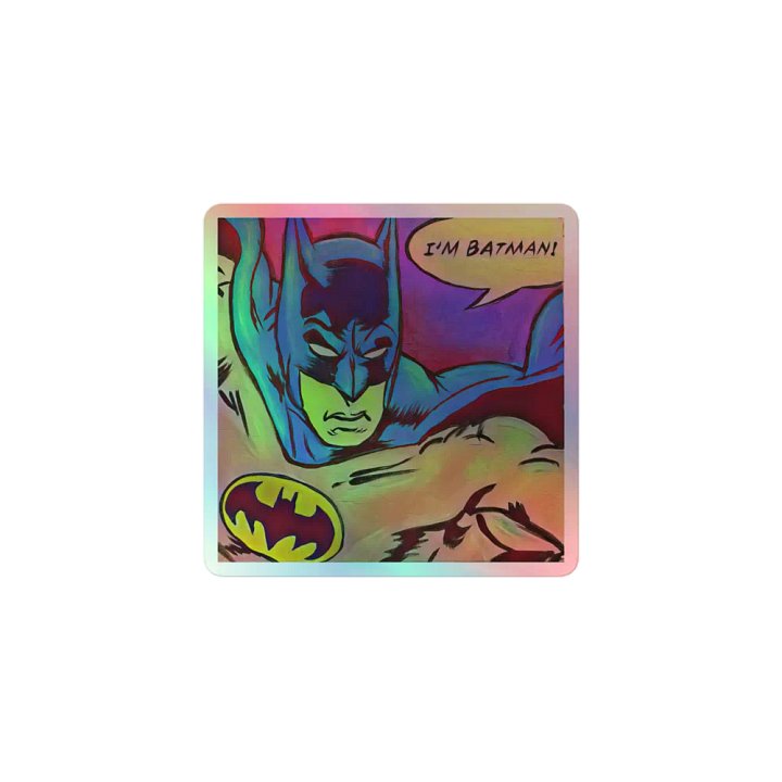 “I'm Batman!” Holographic Sticker Sheet product image (1)