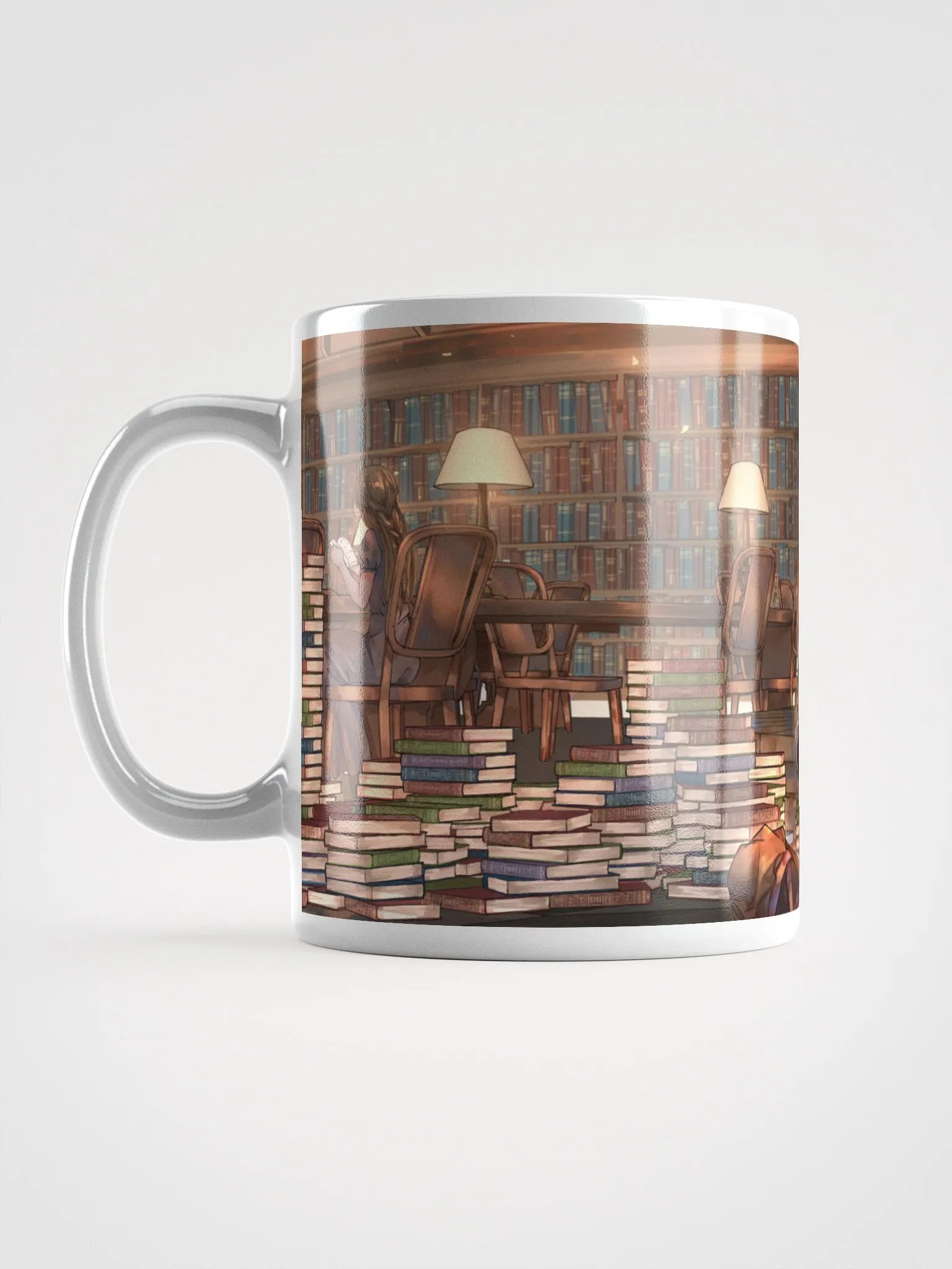 Cozy Library White Mug product image (3)
