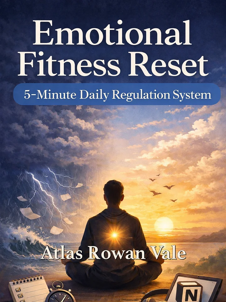 Emotional Fitness Reset: 5-Minute Daily Emotional Regulation System (30-Day Reset PDF + Notion Tracker + AI Prompts) product image (1)