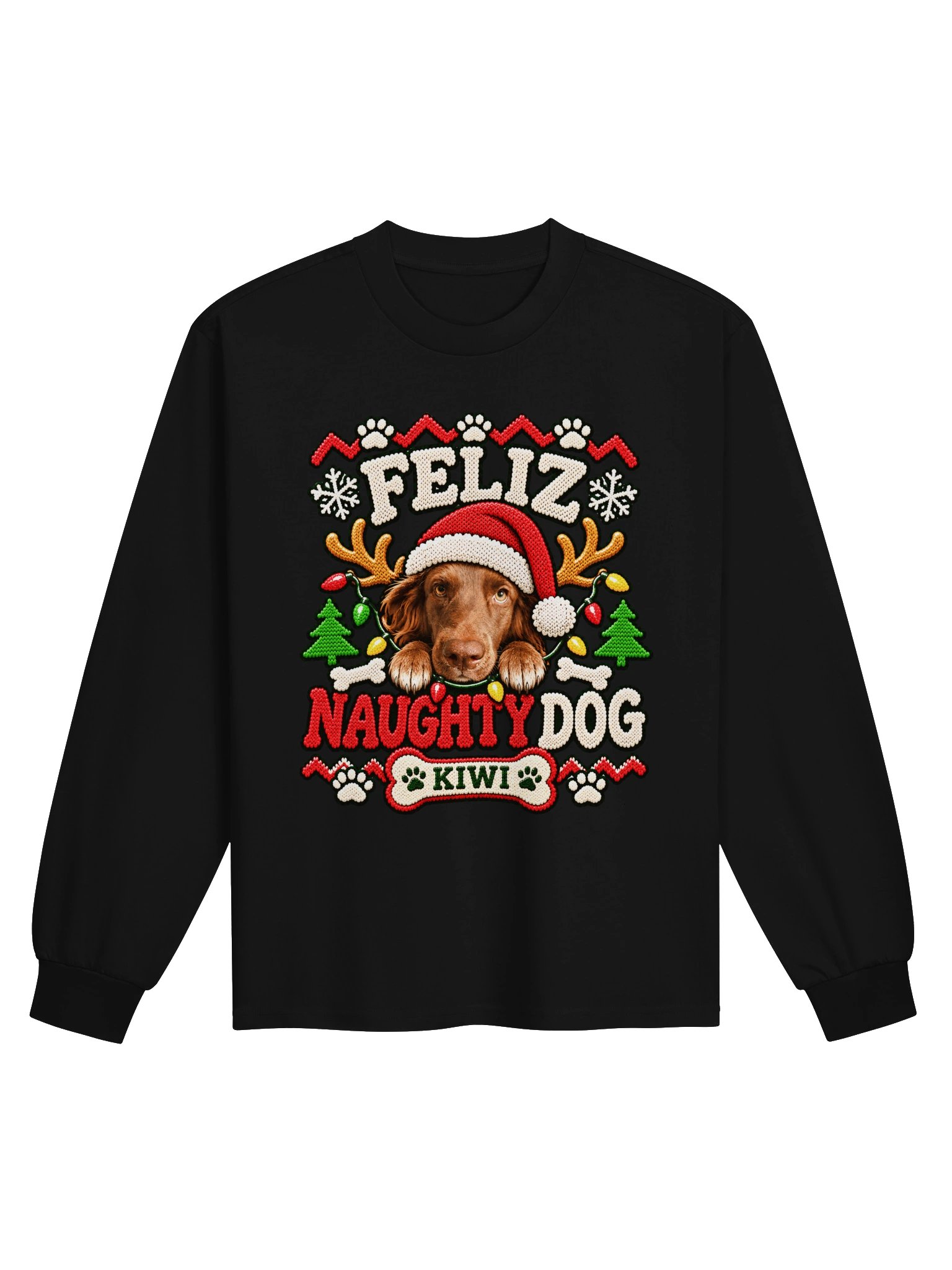 Feliz Naughty Dog Christmas Long Sleeve product image (1)