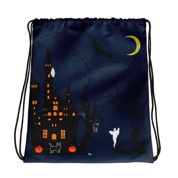 Haunted Halloween Drawstring Bag product image (1)