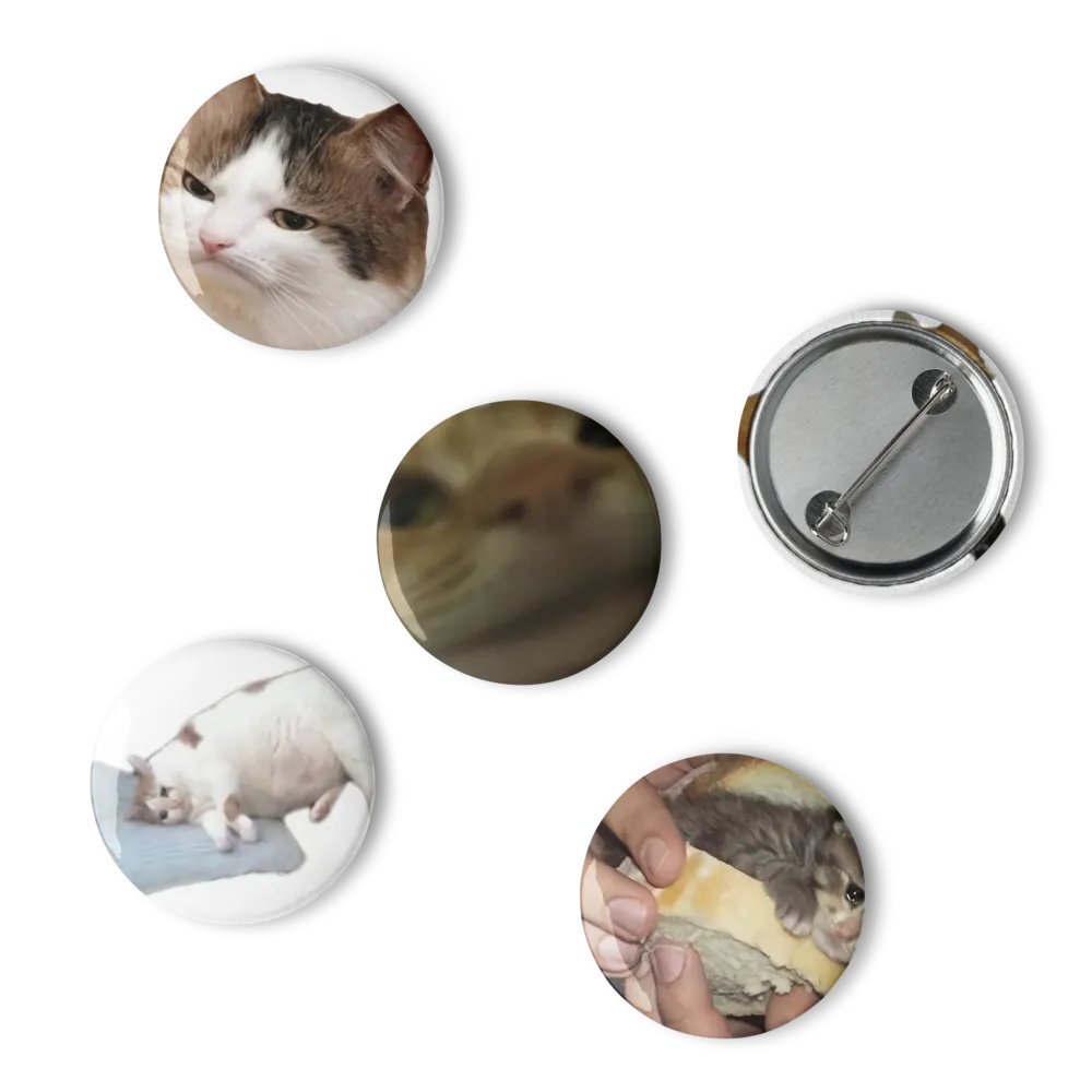Set of Pin Buttons: Meme Cats 28 product image (6)