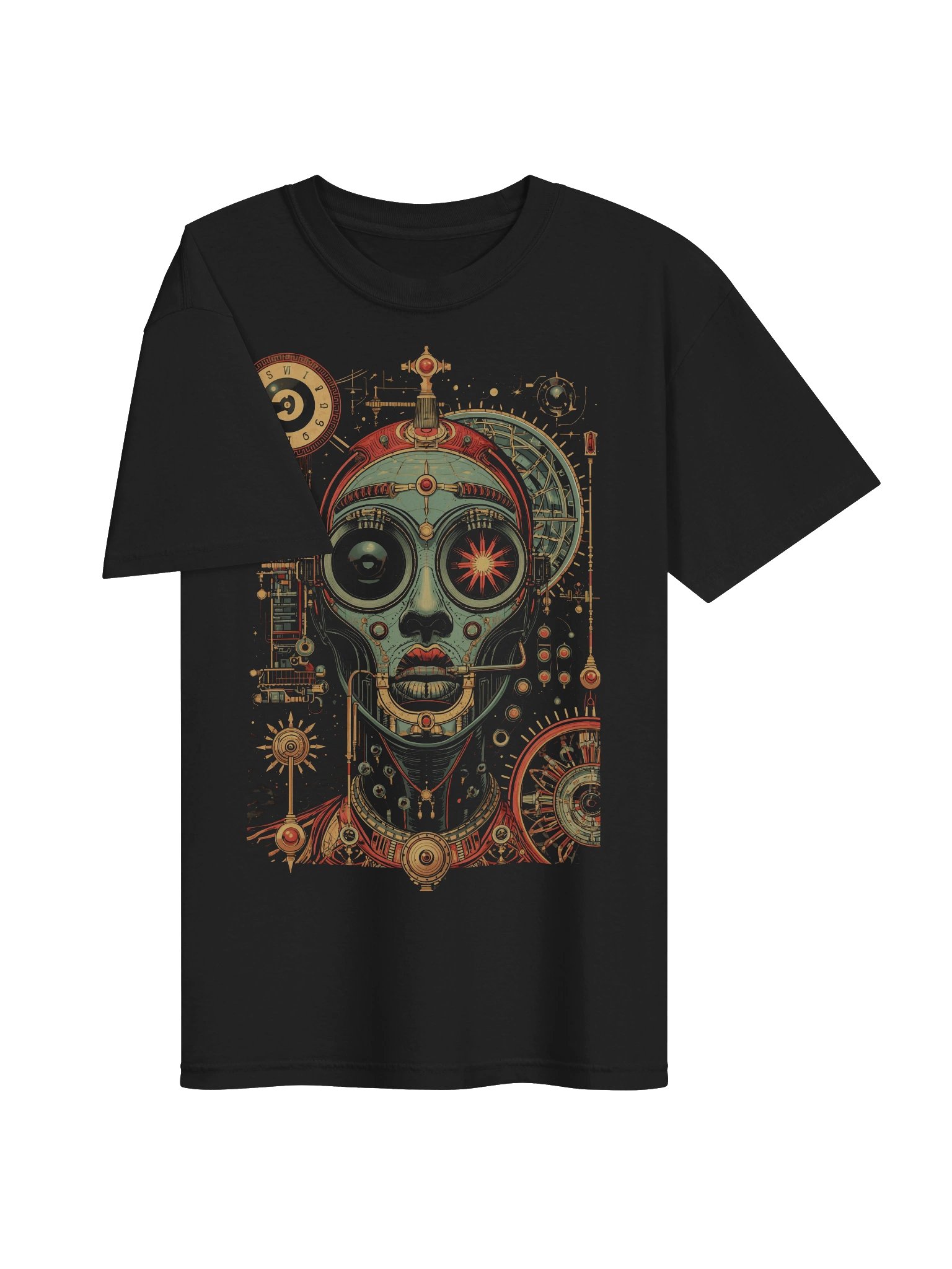 Retro-Futurist Robot Gears Heavyweight T-Shirt product image (6)