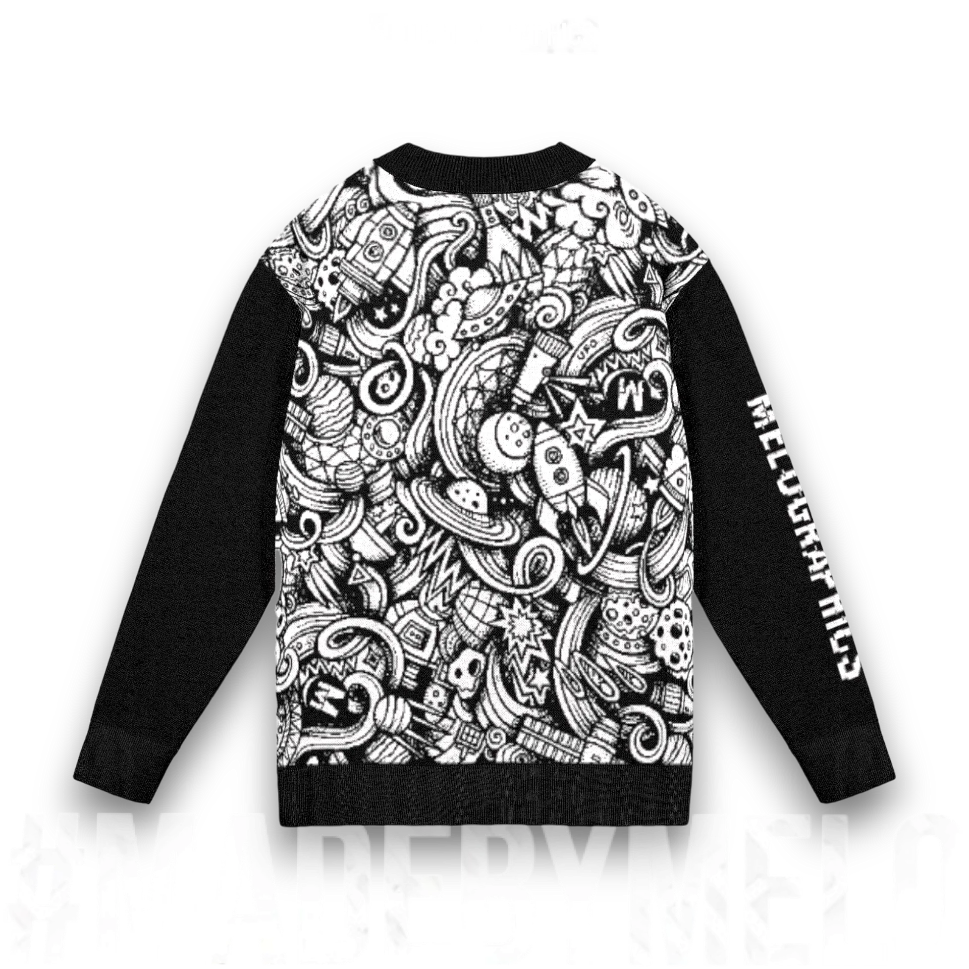 Dark Space Scribble - Knit Sweater [Cardigan] | #MadeByMELO product image (2)