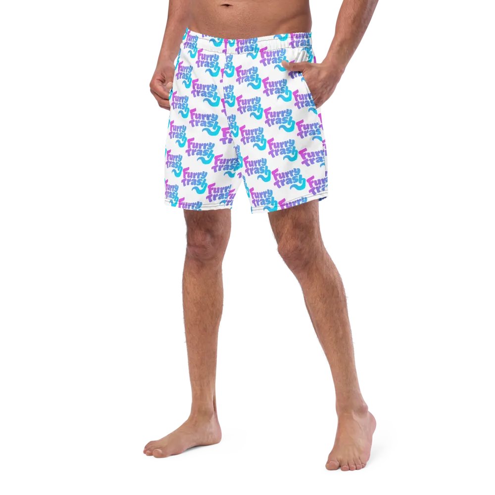 Furry Trash Swimtrunks – Bubble Logo (Twilight on White) product image (7)
