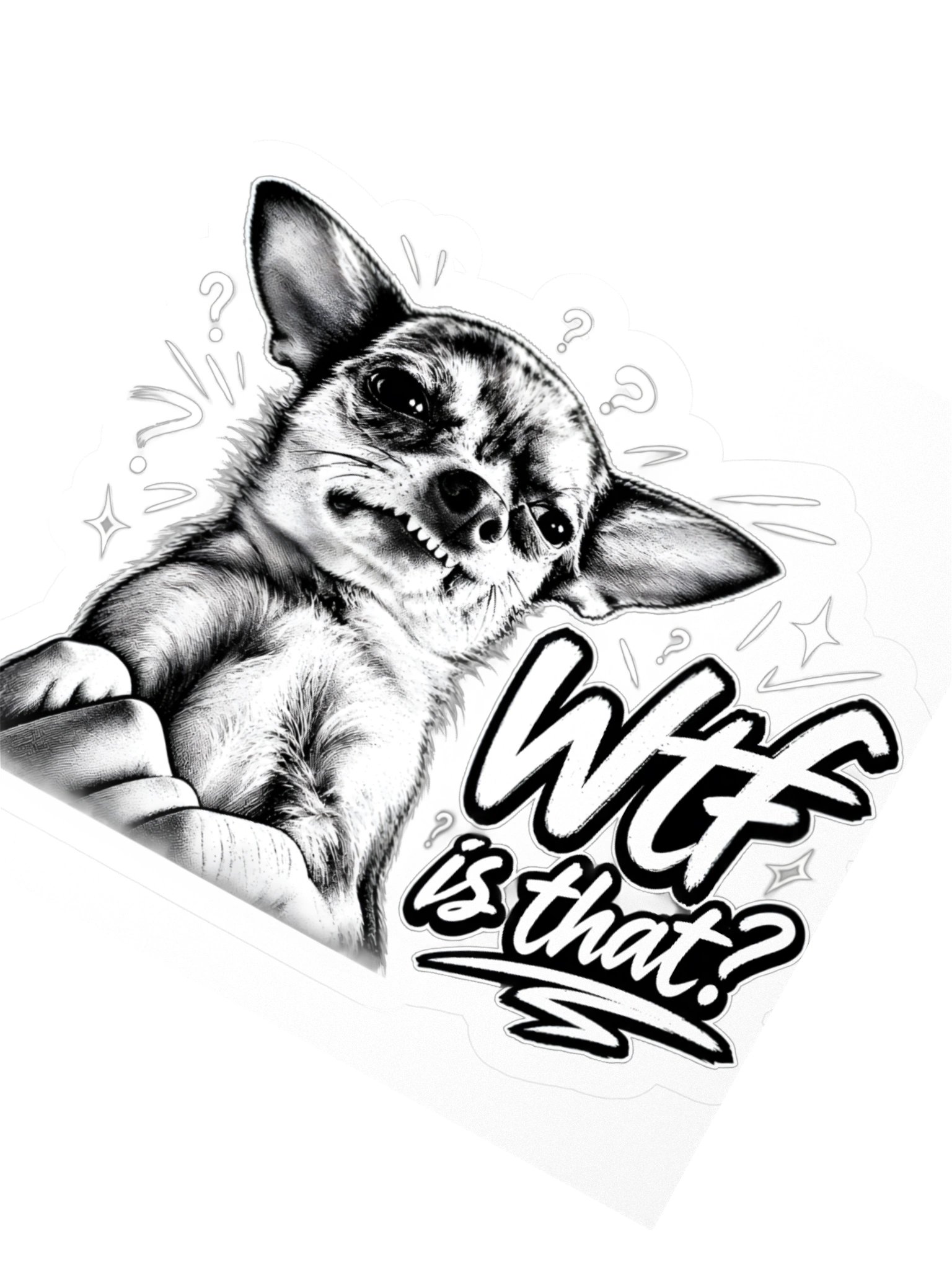 WTF Is That? Chihuahua Cut Sticker product image (5)