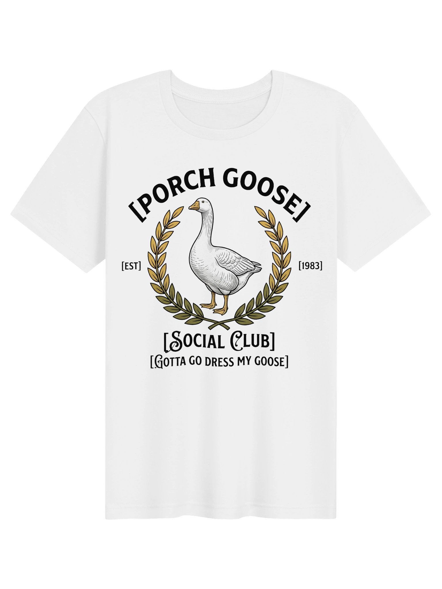 Funny Goose Graphic Tee: Porch Goose Social Club Shirt product image (15)