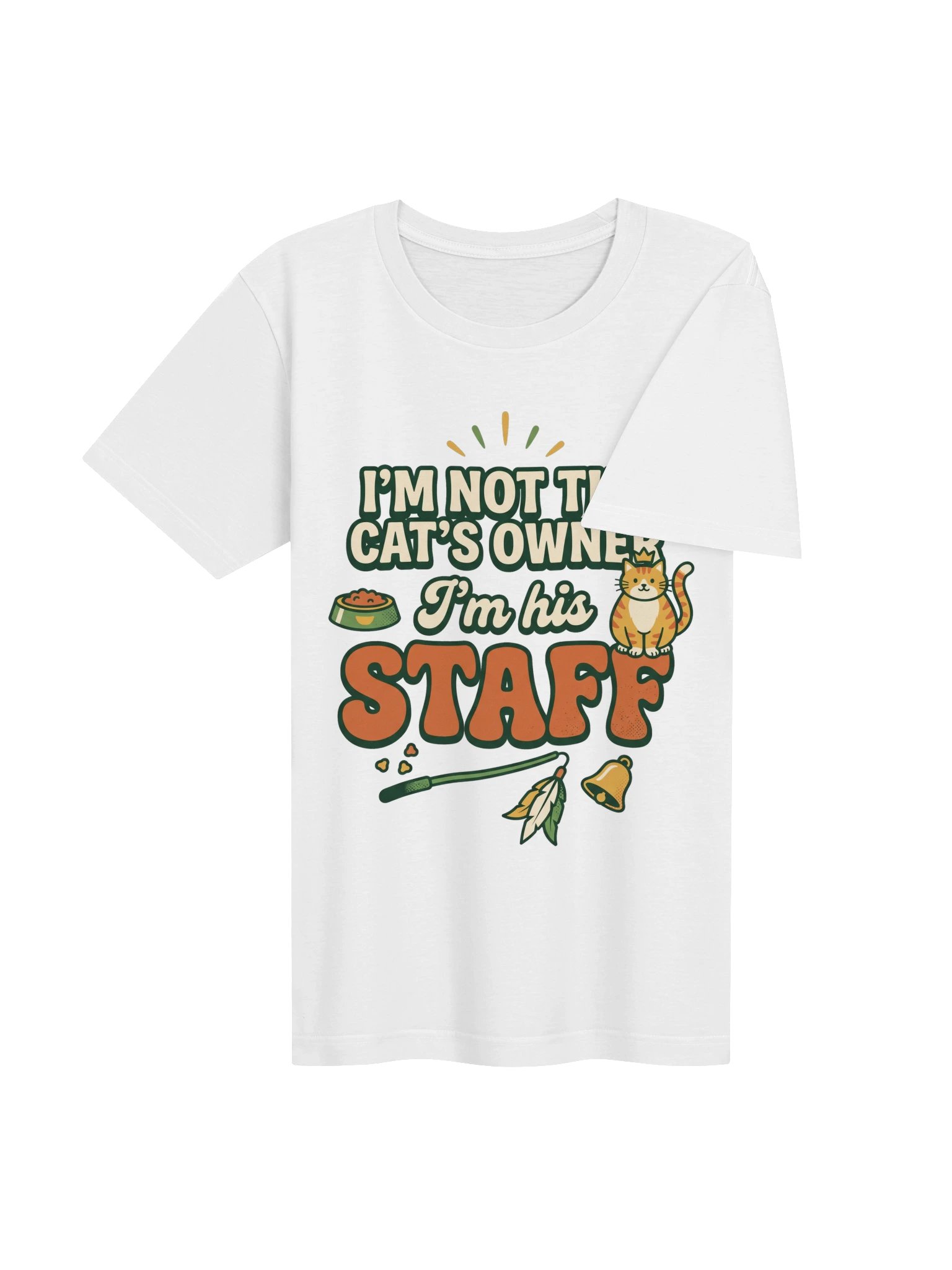 I'm Not The Cat's Owner I'm His Staff Shirt - Funny Cat Dad Gift product image (4)