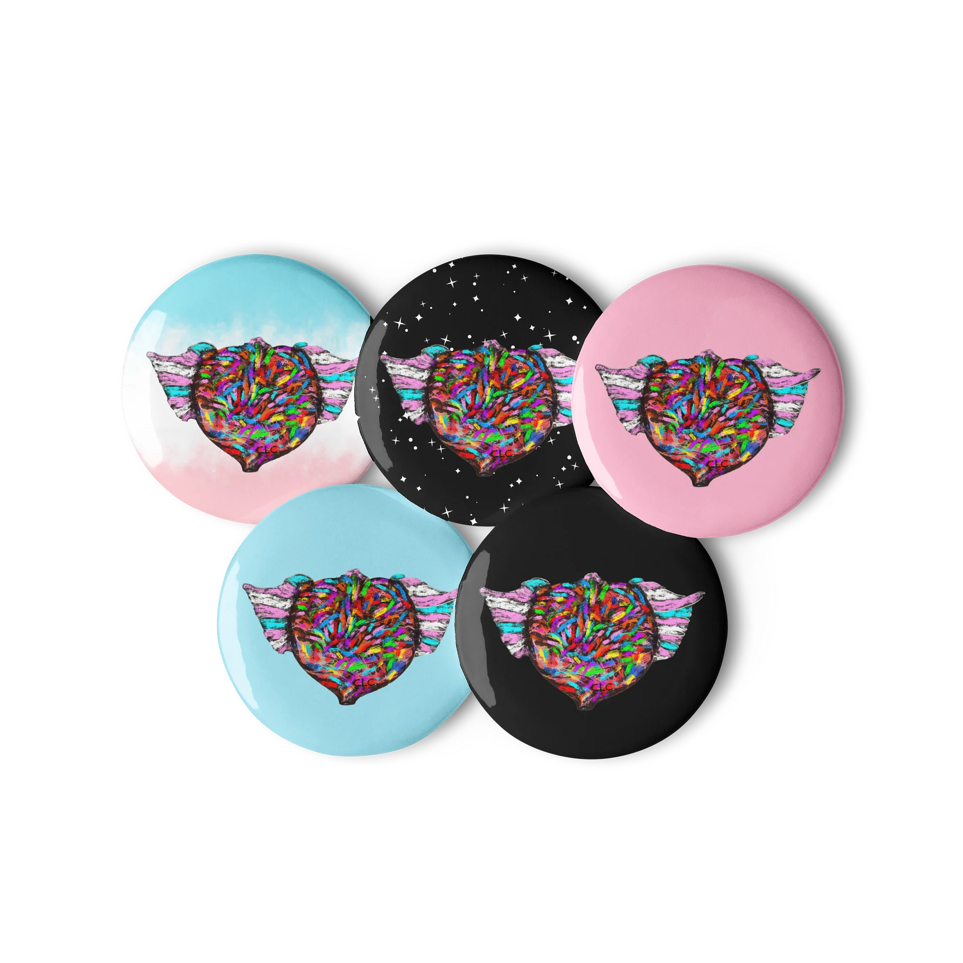 Love Has Wings button product image (2)