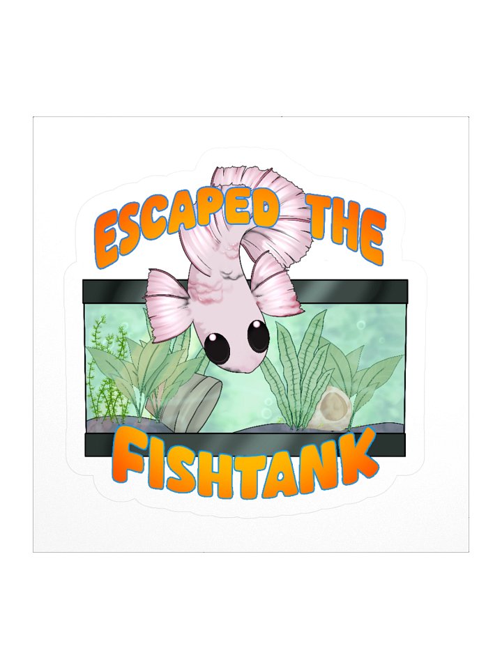 Escaped The Fishtank Kiss-Cut Sticker product image (1)