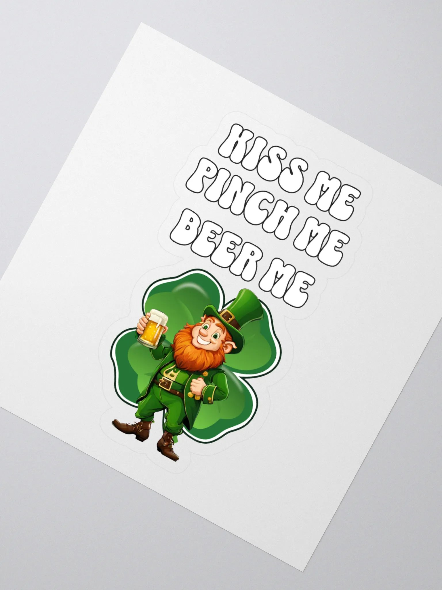 Kiss Me Pinch Me Beer Me - St. Patrick's Day Sticker product image (2)