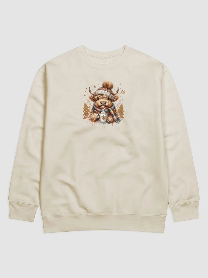 Cozy Highland Cow Winter Sweatshirt product image (1)