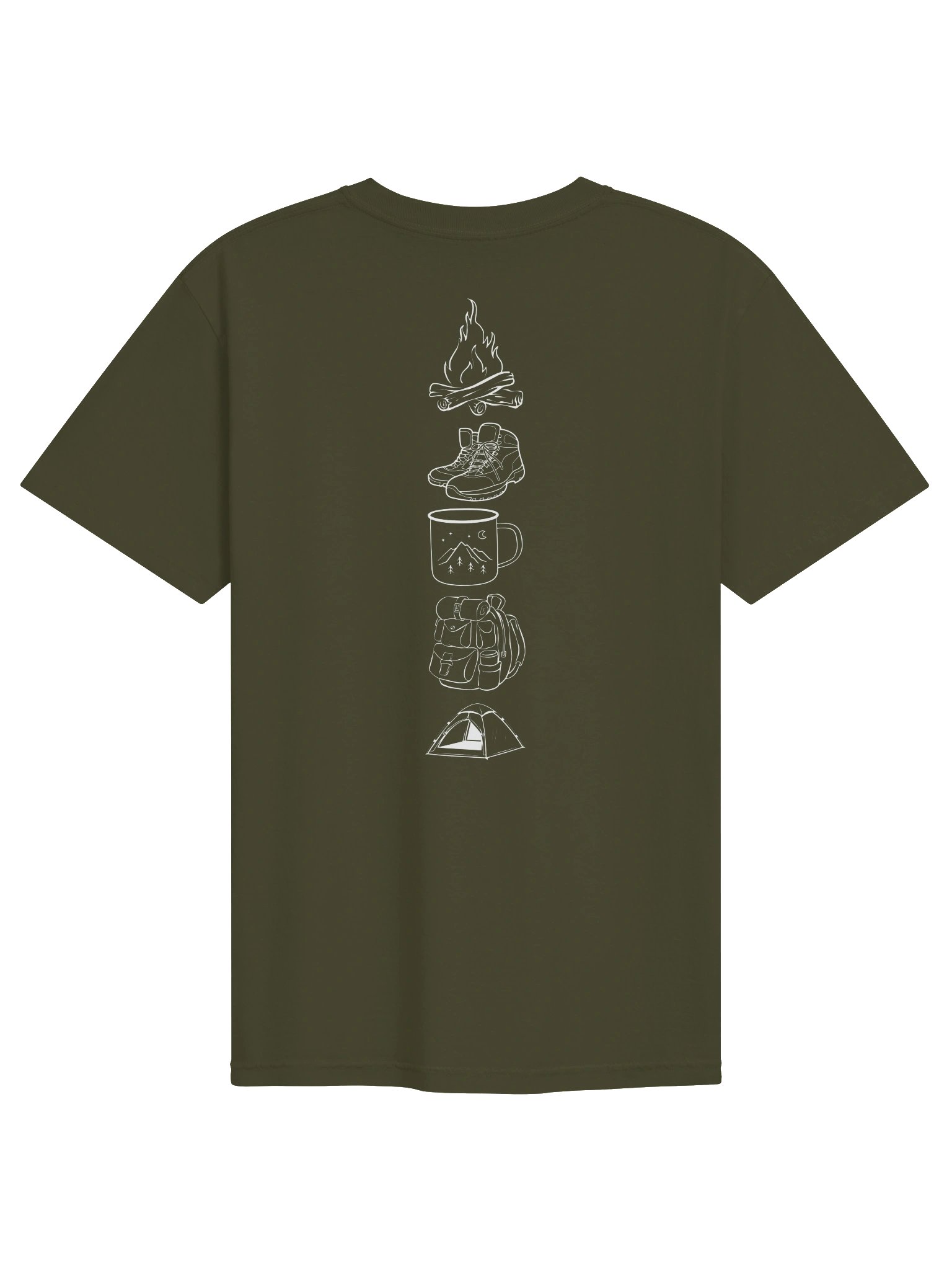 Camping Essentials T-Shirt | Campfire Hiking Boots Backpack Tent Graphic Tee | Outdoor Adventure Shirt product image (1)