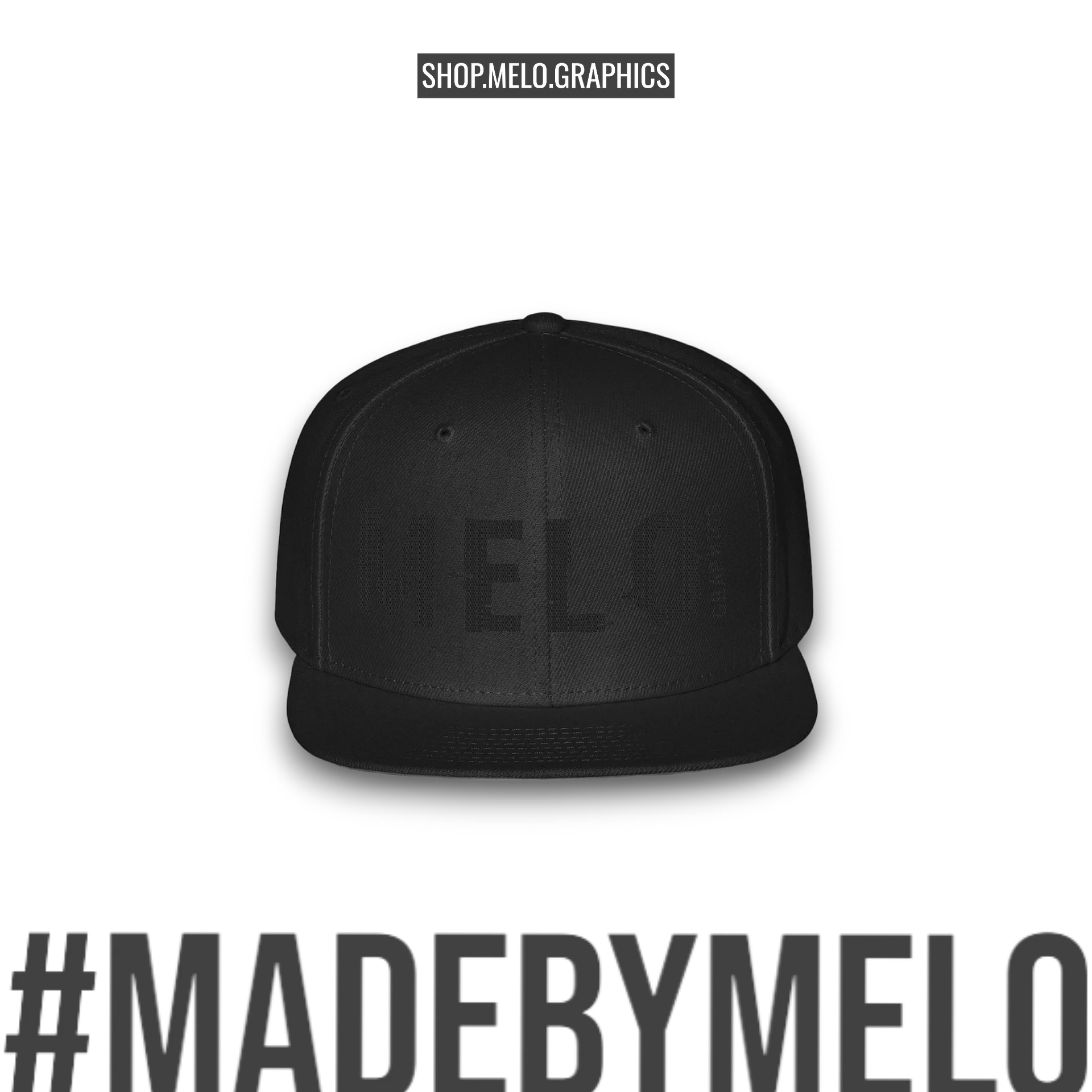 MELOgraphics Classic: Blackout - Snapback Hat | #MadeByMELO product image (1)