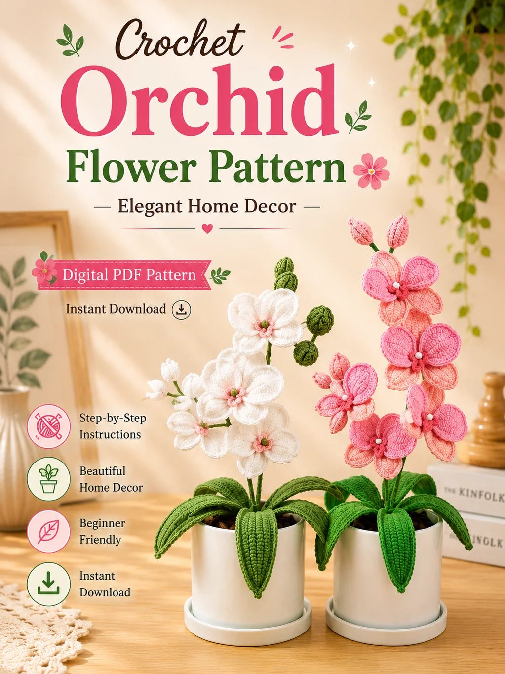 Crochet Orchid Flower Pattern product image (4)