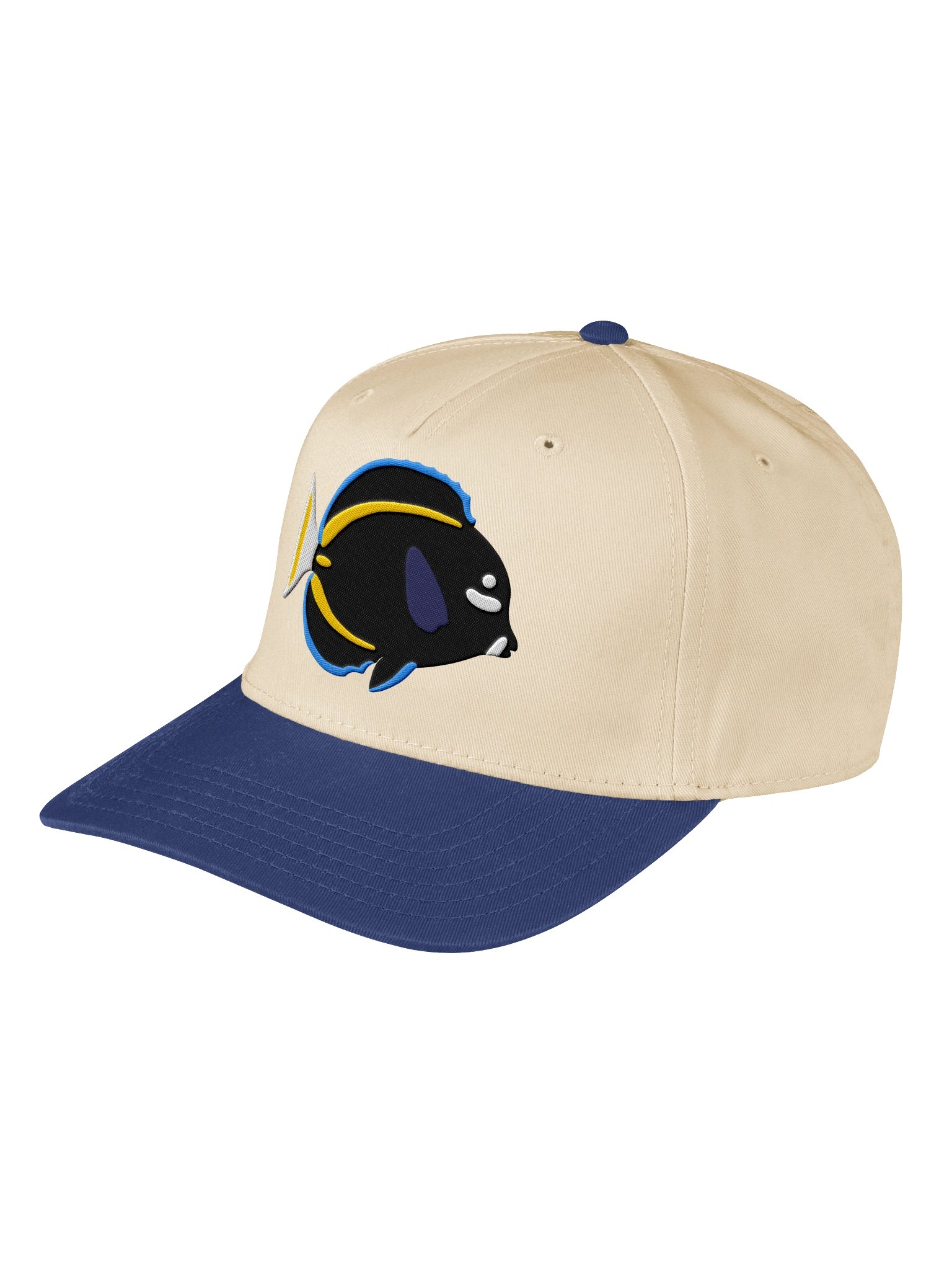 Whitecheek Tang Embroidered Mid-Profile Baseball Cap | Whitecheek Surgeonfish Reef Fish Hat product image (15)