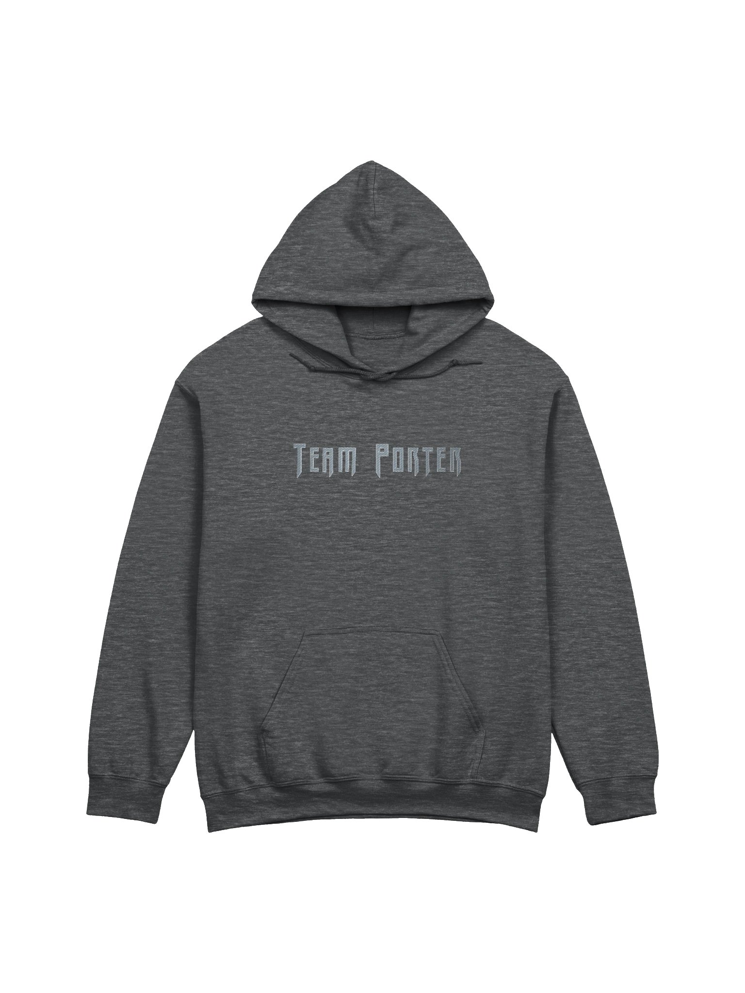 Team Porter Monochrome Embroidered Unisex Hoodie | Grey/Grey product image (1)