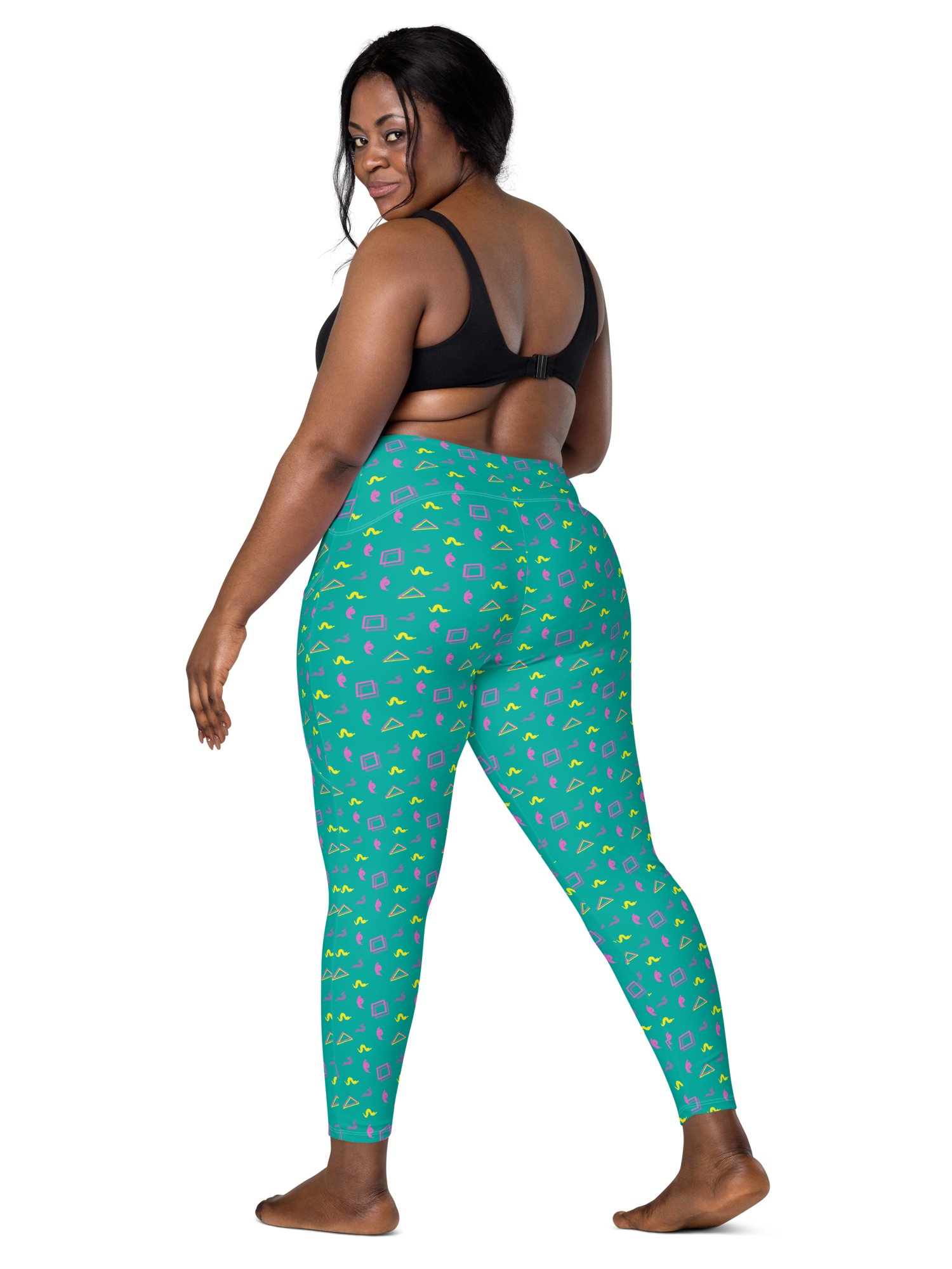 Oh Worm? teal pattern pocket leggings product image (2)