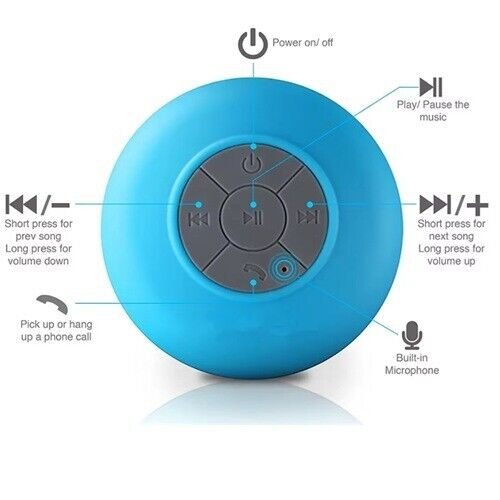 Mini Portable Waterproof Bluetooth Shower Speaker - Wireless Suction Cup Audio product image (9)