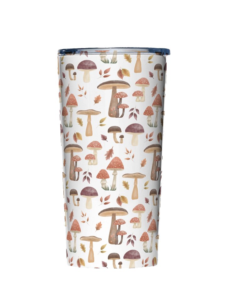 20oz stainless steel tumbler the mushroom haven. Autumn cottagecore mushroom design product image (2)
