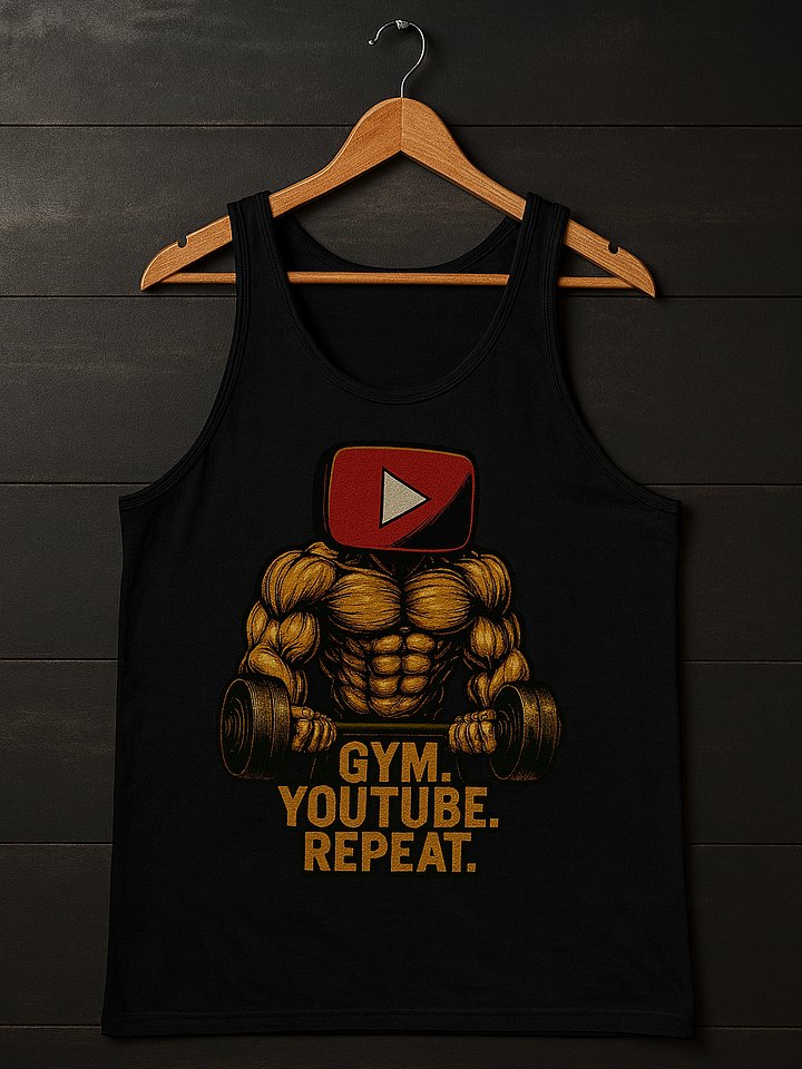 GYM. YOUTUBE. REPEAT. - comfort tank product image (1)