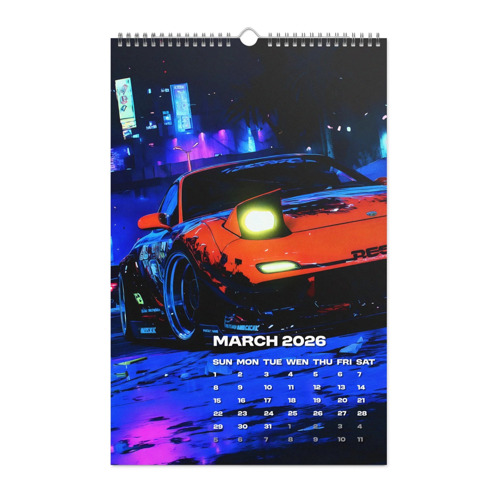 NEON DRIFT - 2026 Car Calendar product image (9)