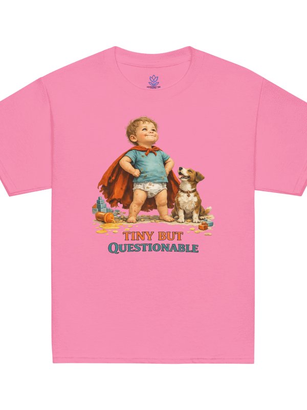 Tiny But Questionable Kids T-Shirt Funny Dog Kid Tee product image (120)