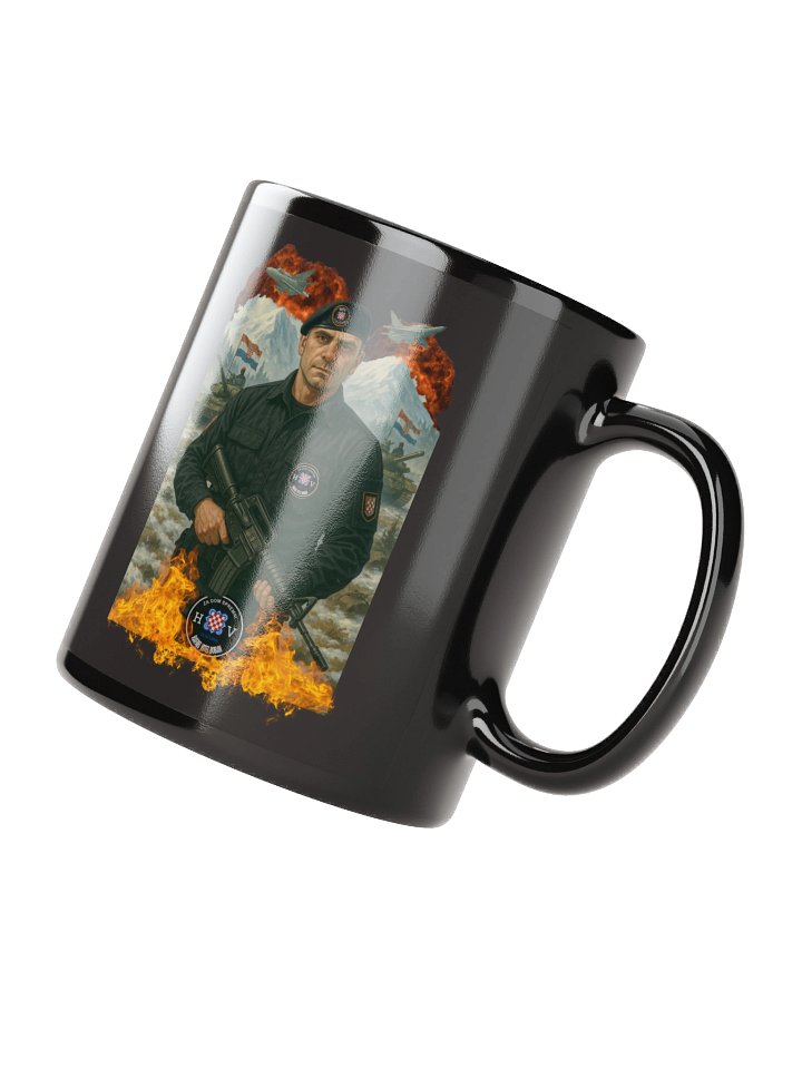Military Emblem Black Mug 9.bojna hos product image (3)