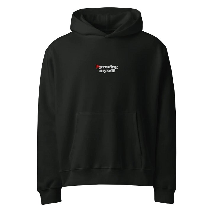 IMproving Myself Embroidered Hoodie (Black) product image (1)
