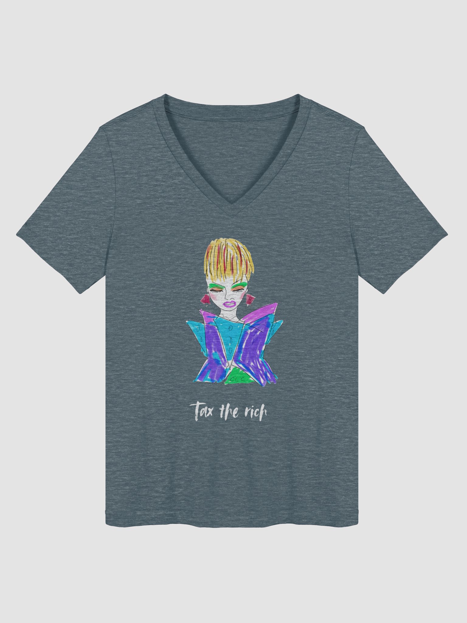 Tax The Rich Relaxed V-Neck product image (4)