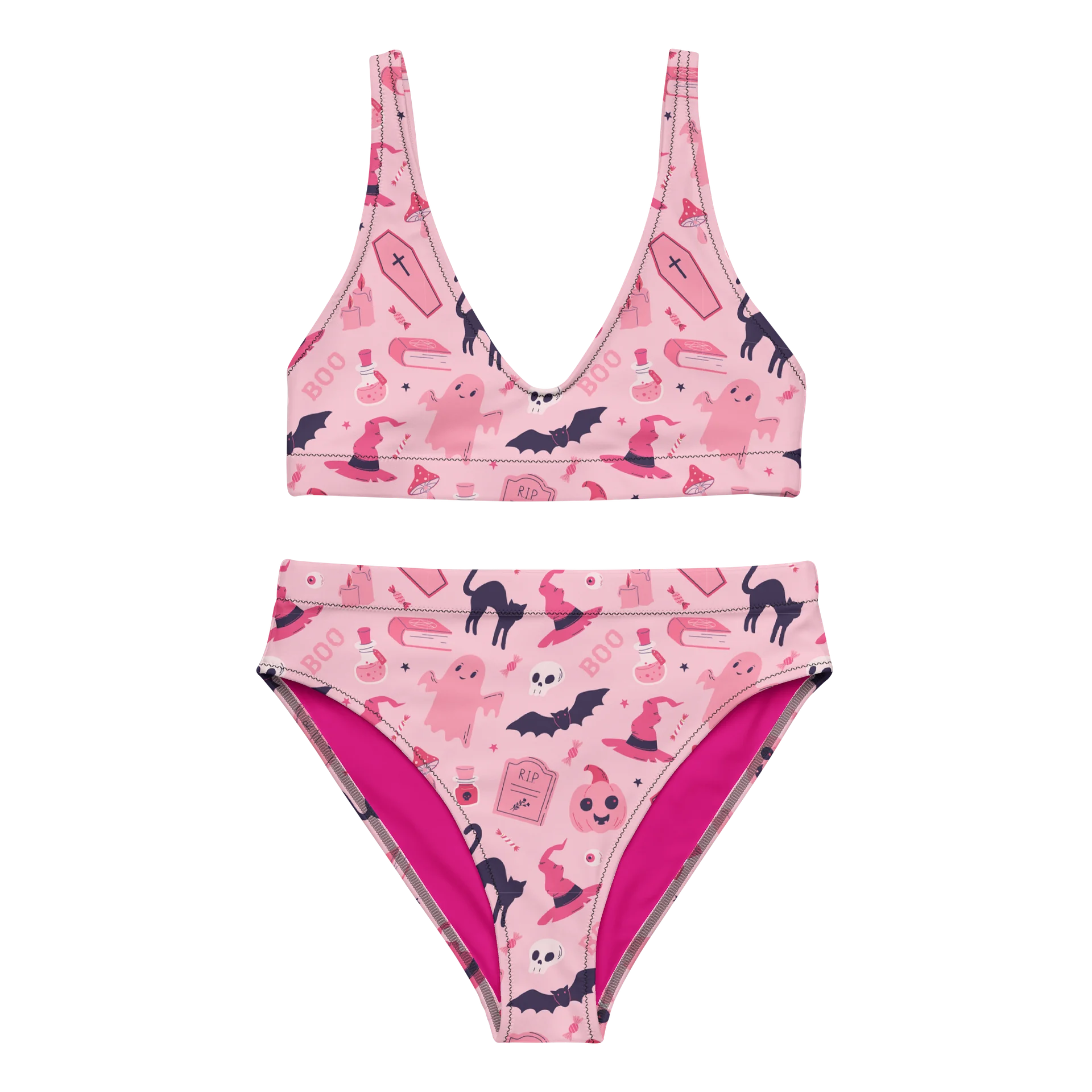 Pink Spooky High Waist Bikini product image (1)