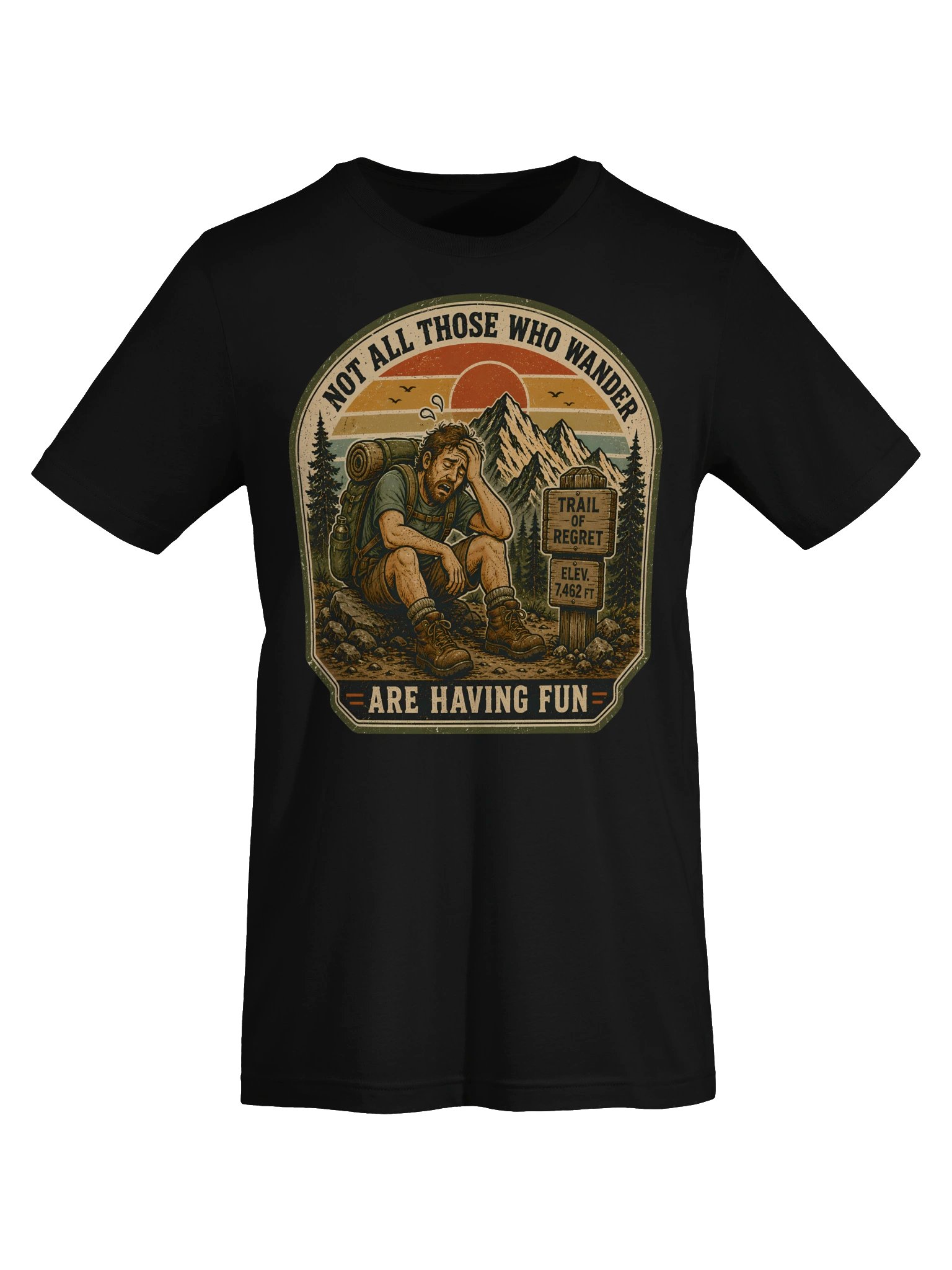 Trail of Regret Funny Hiking Tee product image (3)