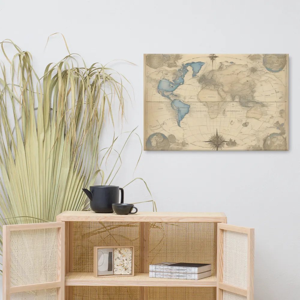 World Map for Wall Art | Earth Impressions Hand-Drawn World Map [24