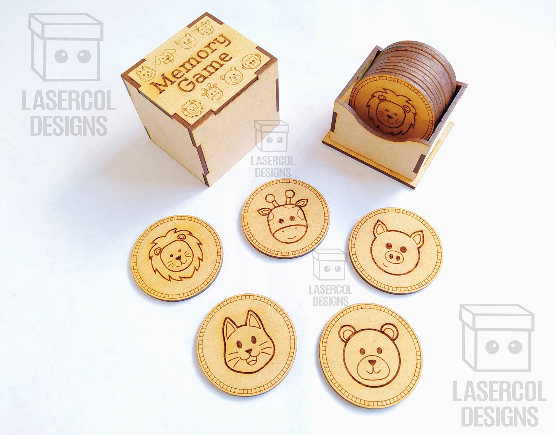 Memory Game (Animals) Version 2 - Laser Cut Files product image (6)