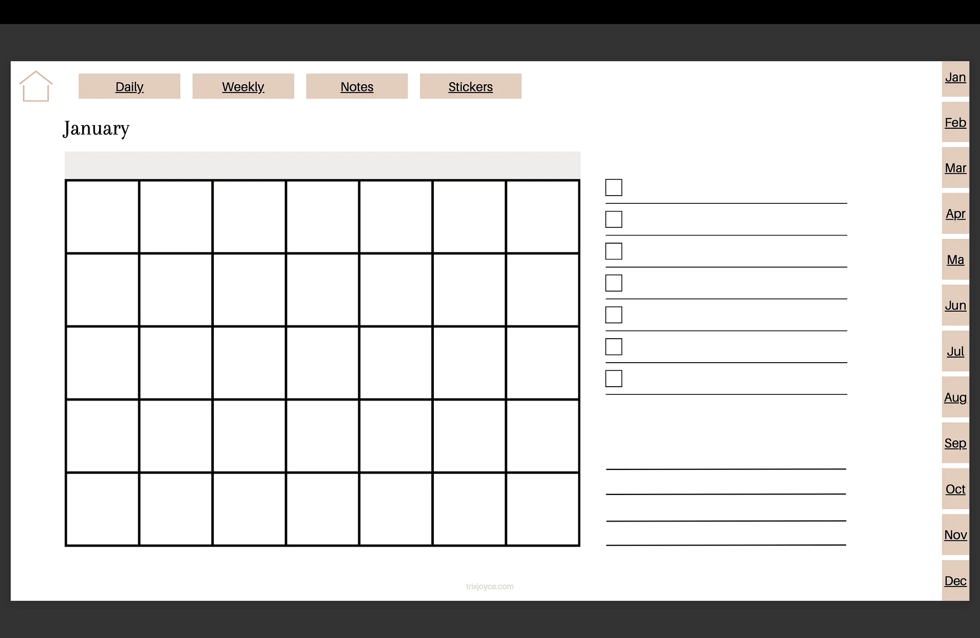 You're Cute! - Undated Digital Planner (download) product image (5)