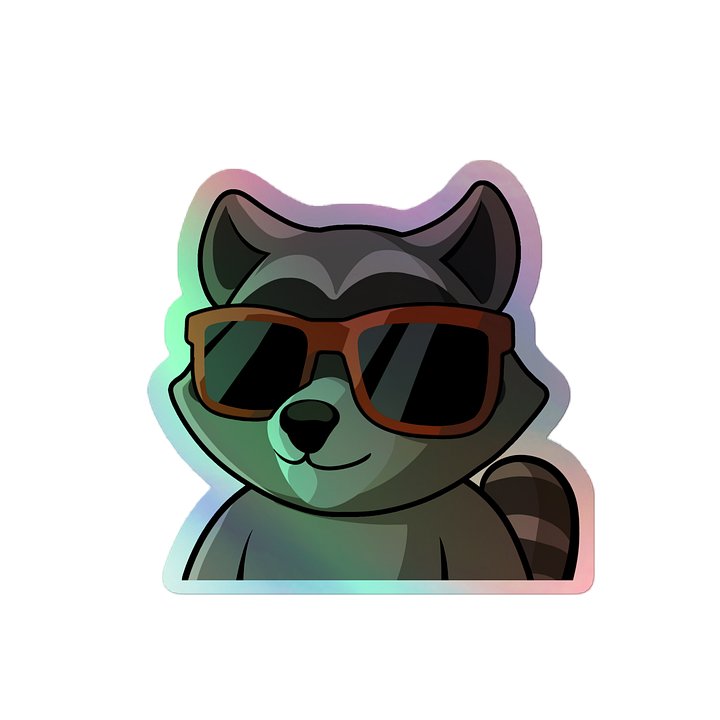 RespawnRaccoon Holographic Stickers product image (2)