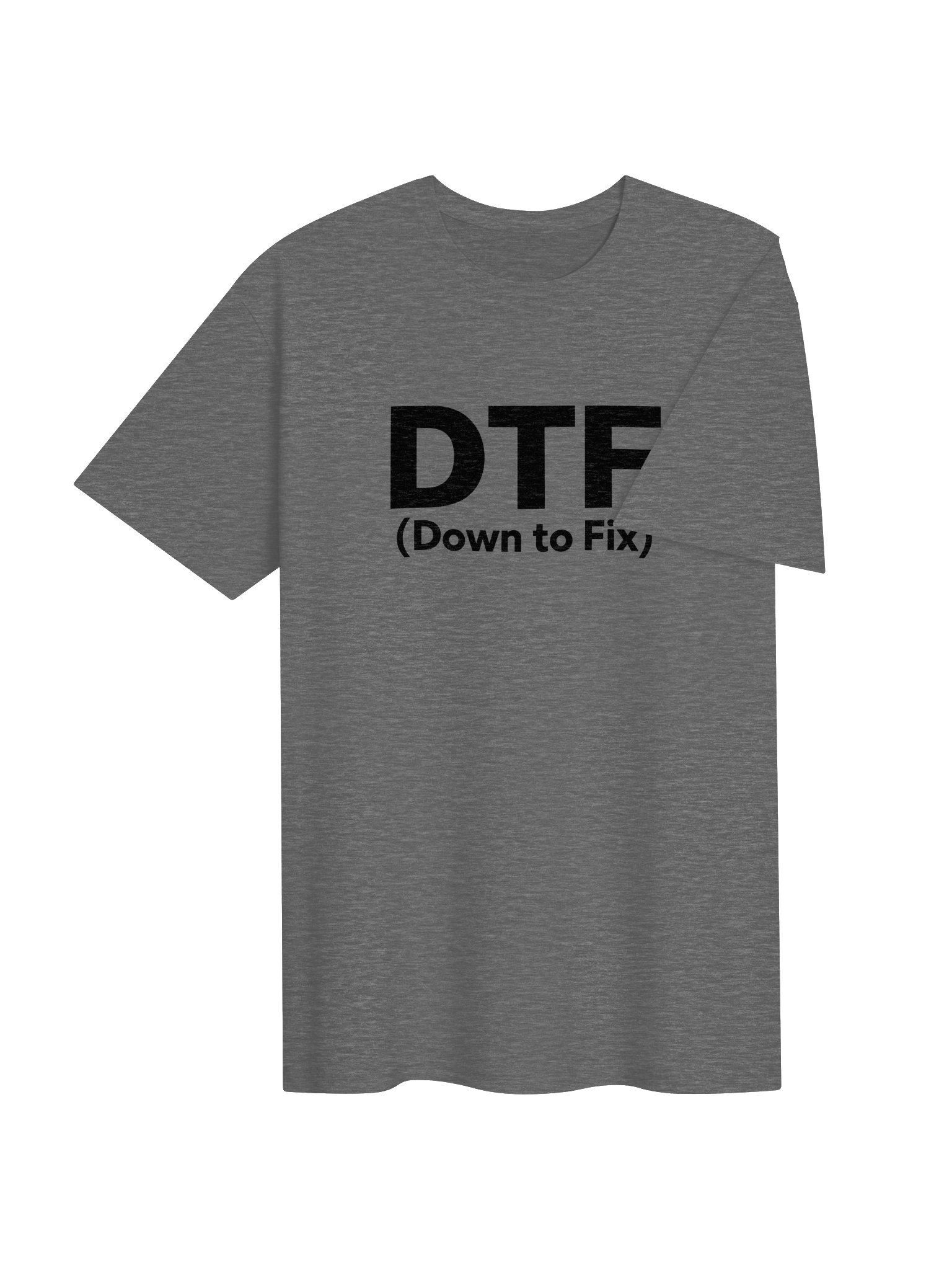 DTF Adult T-Shirt - Gray/Black product image (4)