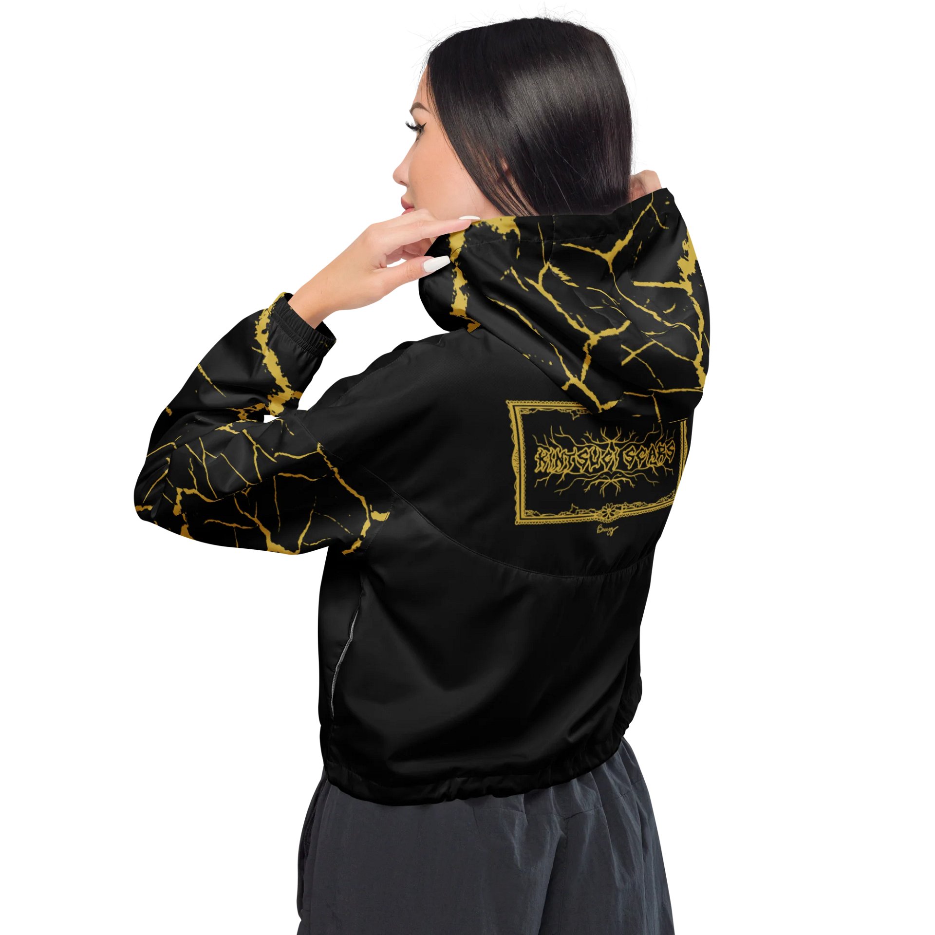 Kintsugi Scars Cropped Windbreaker product image (3)