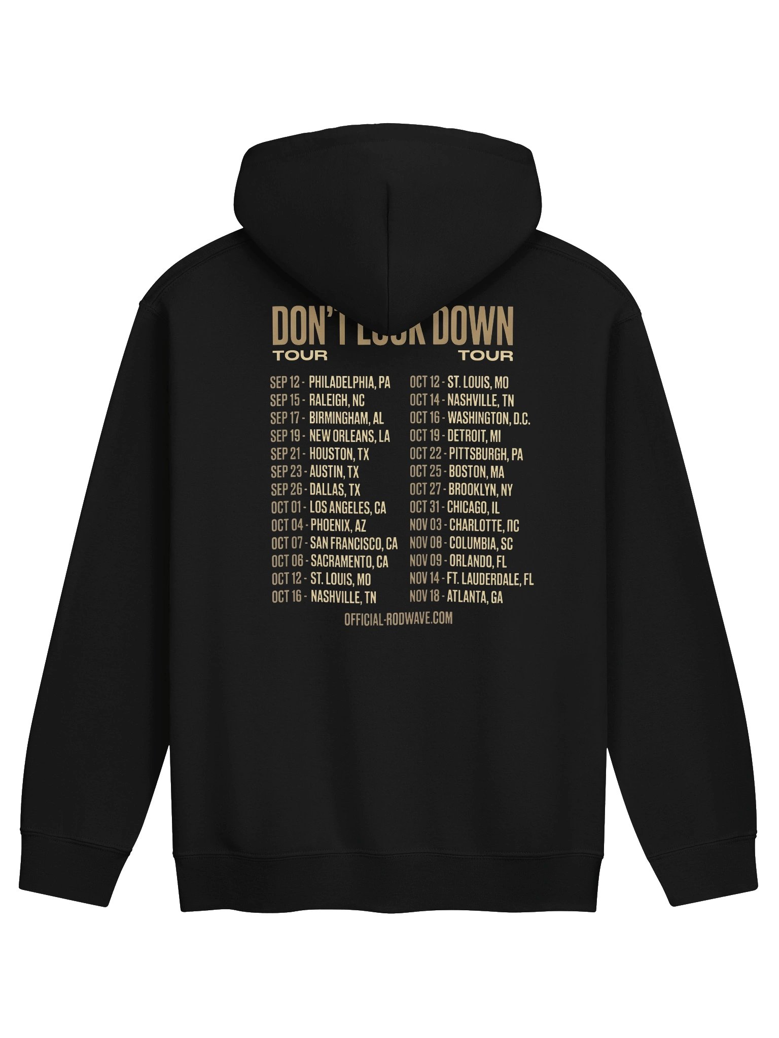 ROD WAVE DON’T LOOK DOWN TOUR Merch Hoodie product image (2)