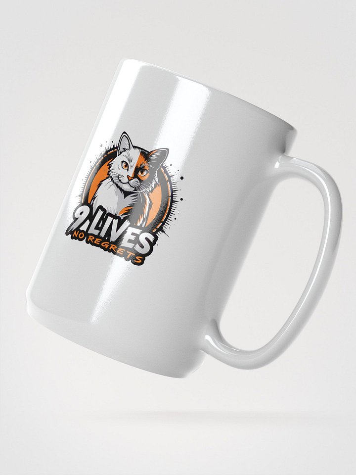 No Regrets Feline Mug - Confident Cat Morning Motivation Cup product image (2)