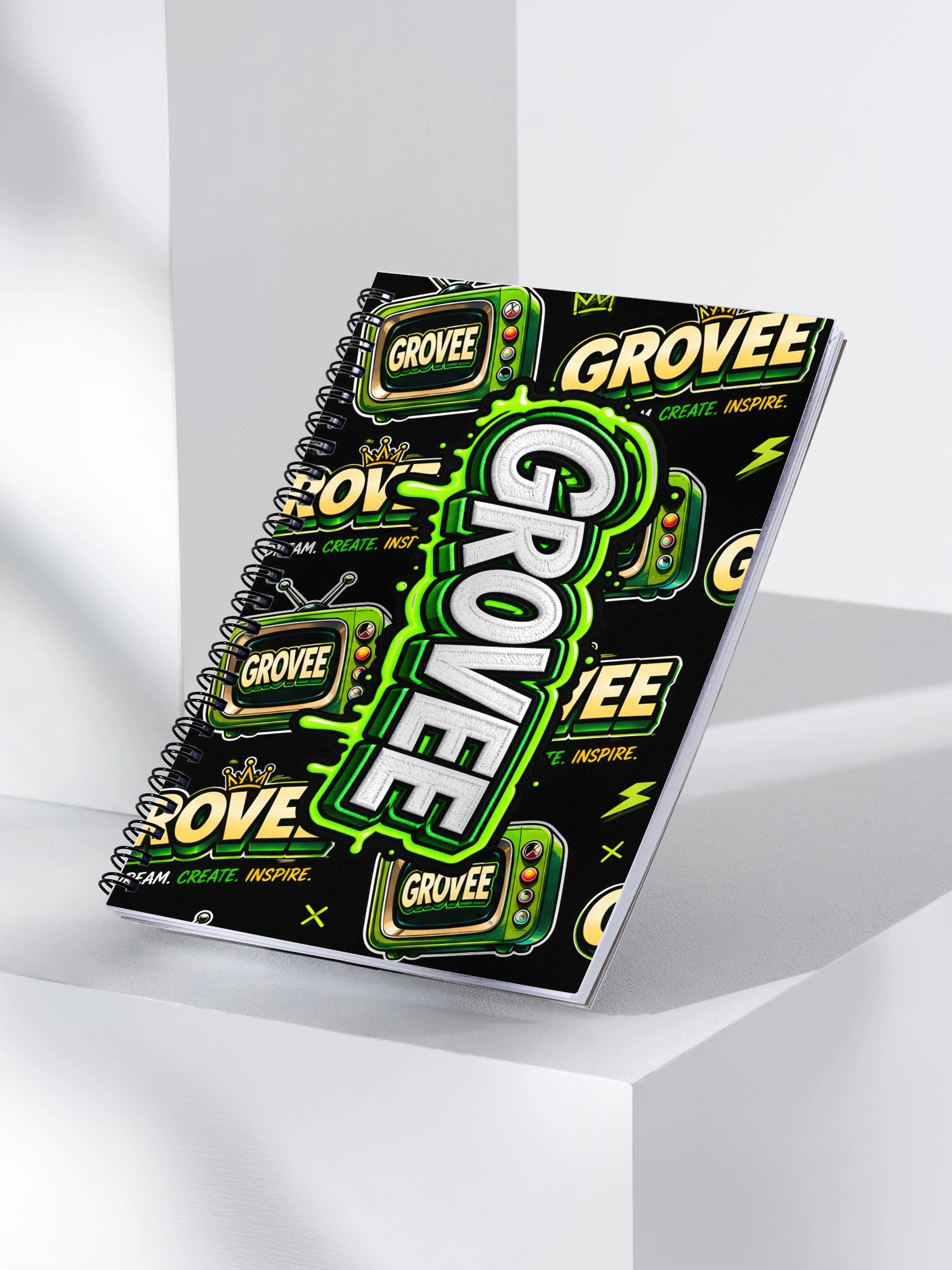 GROVEE Neon Retro Spiral Notebook product image (3)