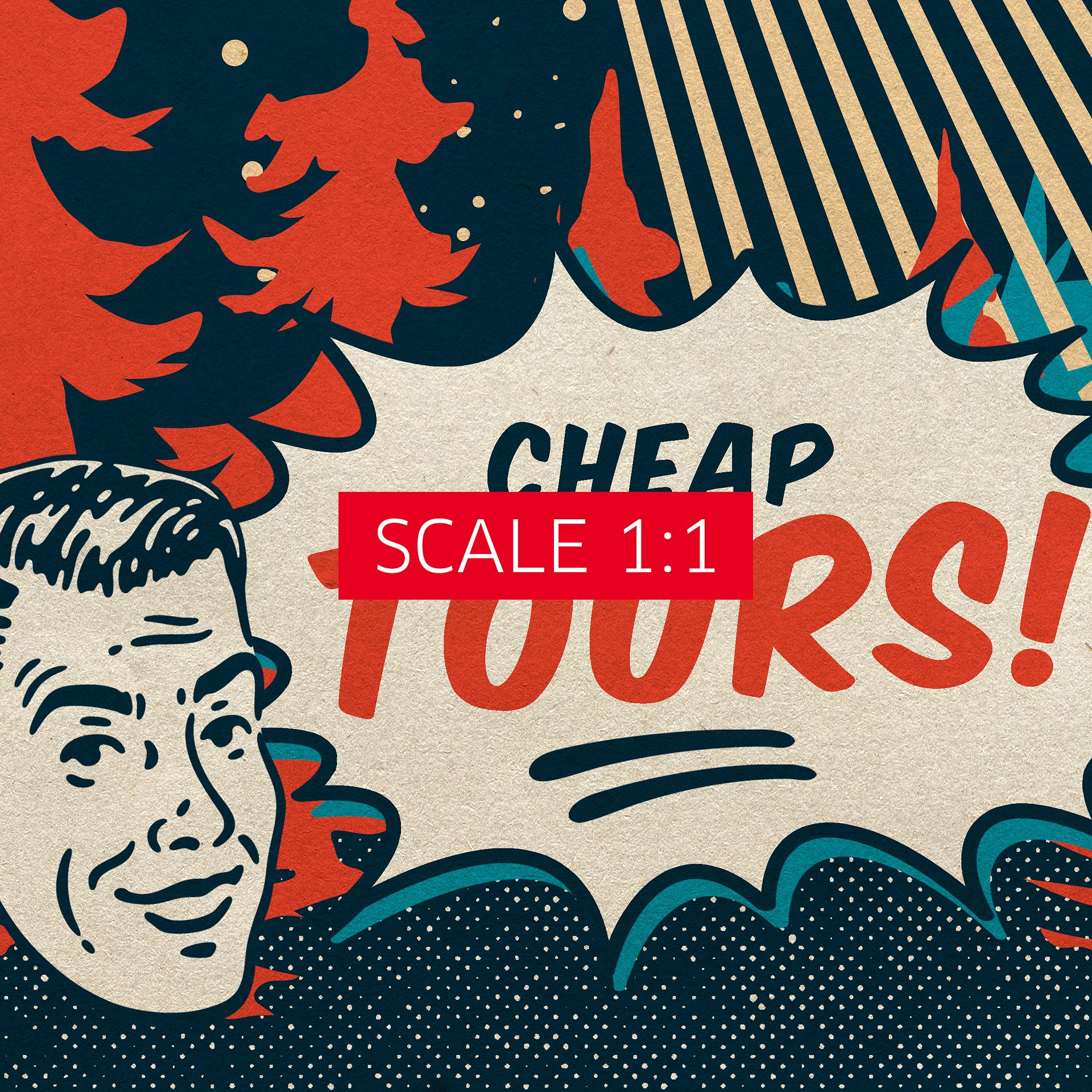 UFO. Come with me! Cheap tours! — Vintage space poster product image (4)