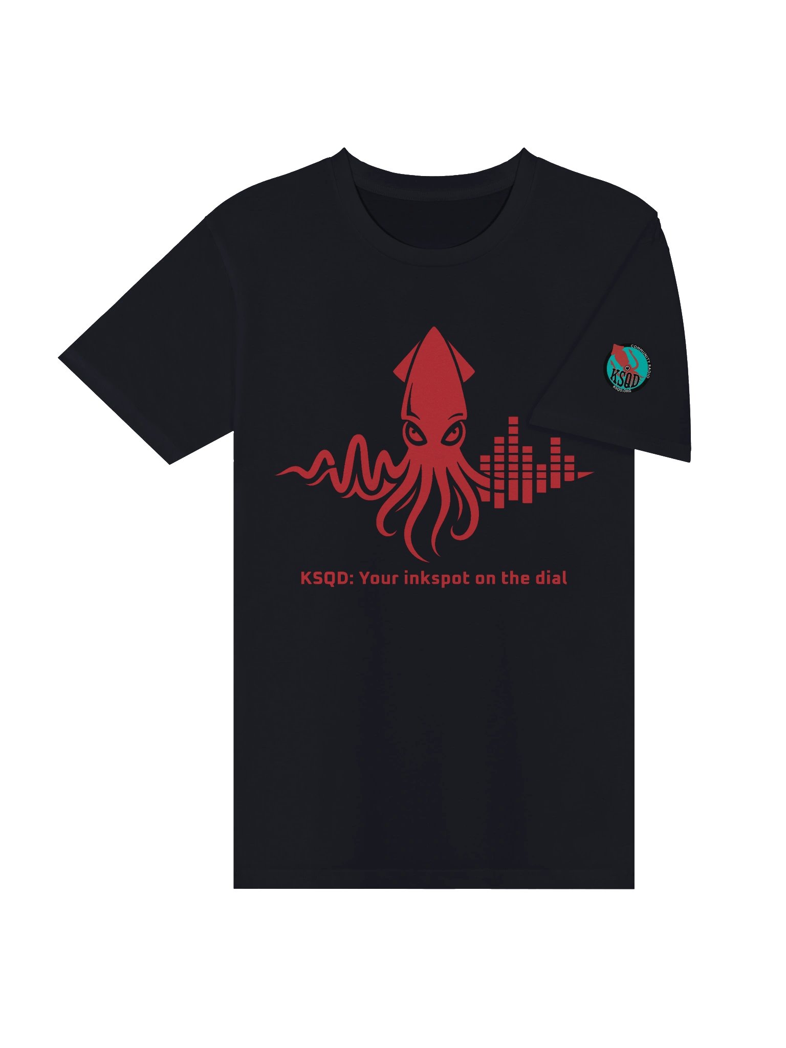 KSQD “Soundwave Squid” Premium Crew Neck Tee (Red Squid) product image (7)