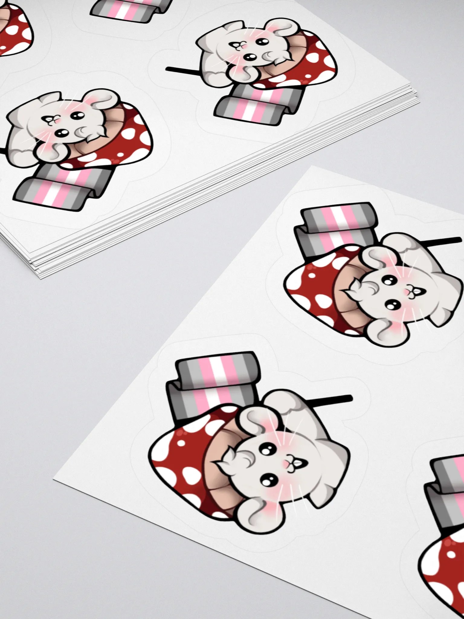 Demigirl Pride Flag Stickers product image (4)